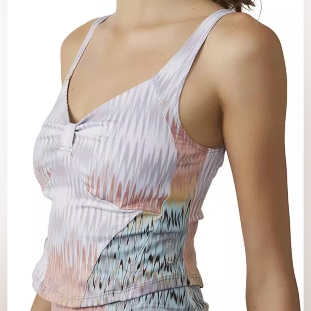 FP Movement by Free People size XL Kindred Spirit Printed Tank white purple